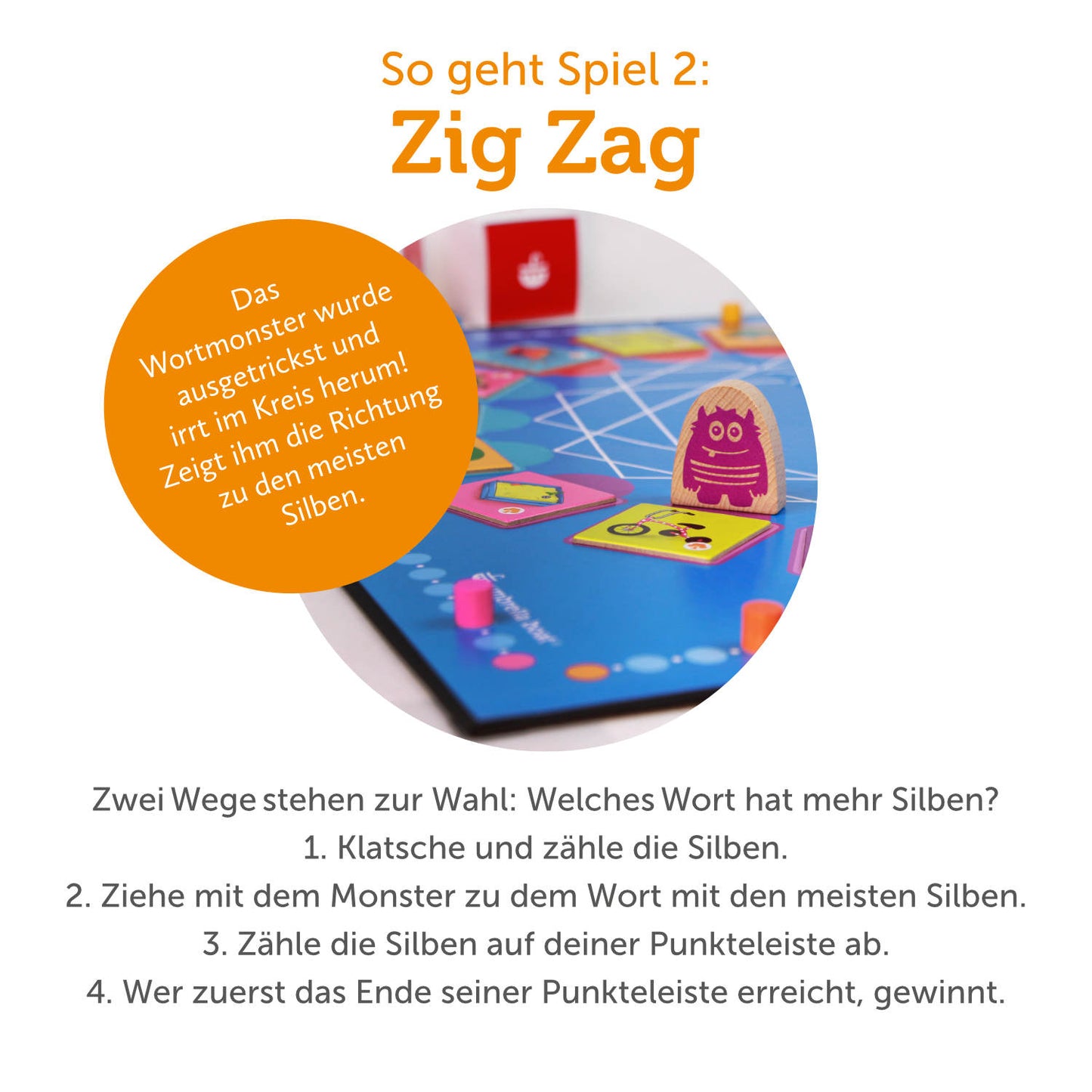 Lernspiel „Apple Dapple | Zig Zag“ 2-in-1 Sprachspiel für Kinder ab 6 Jahren | Englisch & Deutsch spielerisch lernen