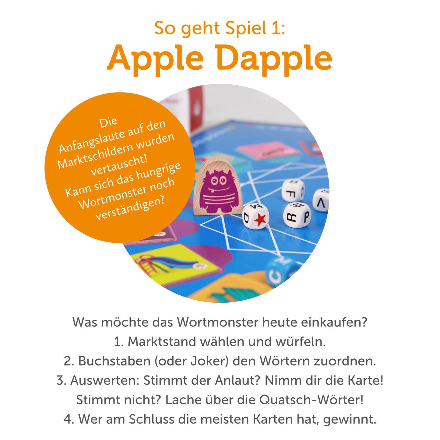 Lernspiel „Apple Dapple | Zig Zag“ 2-in-1 Sprachspiel für Kinder ab 6 Jahren | Englisch & Deutsch spielerisch lernen