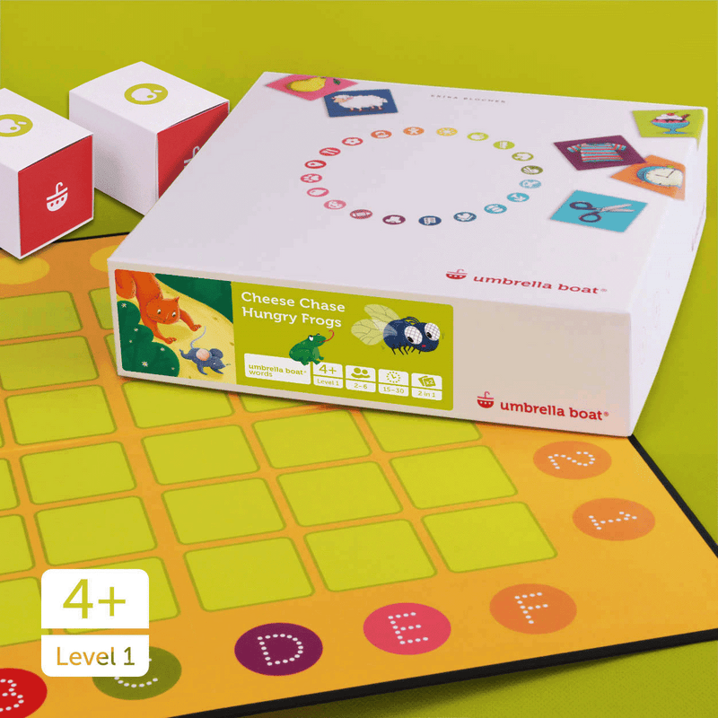 Lernspiel „Cheese Chase | Hungry Frogs“ 2-in-1 Sprachspiel ab 4 Jahren
