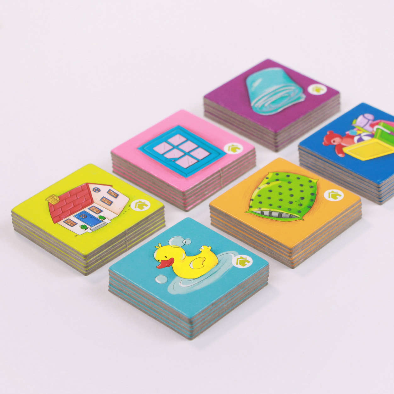 Bildkarten-Set „Around the house 1“ – Wörter rund ums Zuhause spielerisch lernen | geeignet als eigenständiges Memo- oder Bingospiel | Kompatibel mit allen umbrella boat® Lernspielen