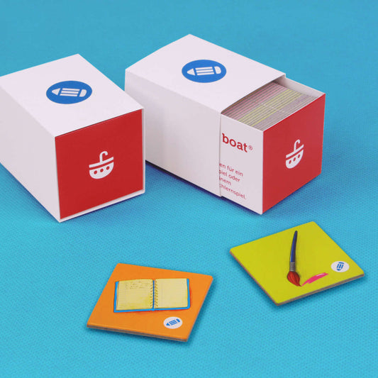 Bildkarten-Set „At school“ - Wörter aus der Schule spielerisch lernen | geeignet als eigenständiges Memo- oder Bingospiel | Kompatibel mit allen umbrella boat® Lernspielen